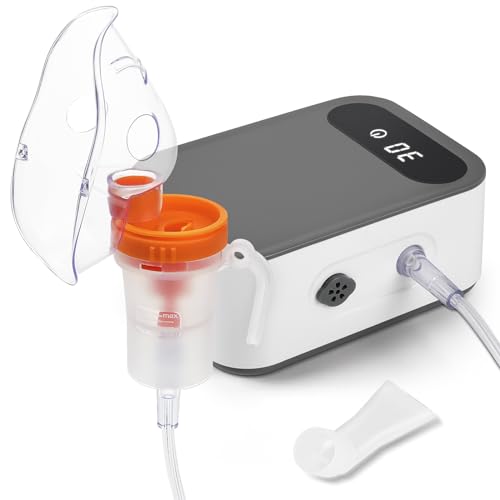 Watles ネブライザー コンプレッサー式ネブライザー 家庭用吸入器 霧化時間の液晶表示 タイマー機能 簡..