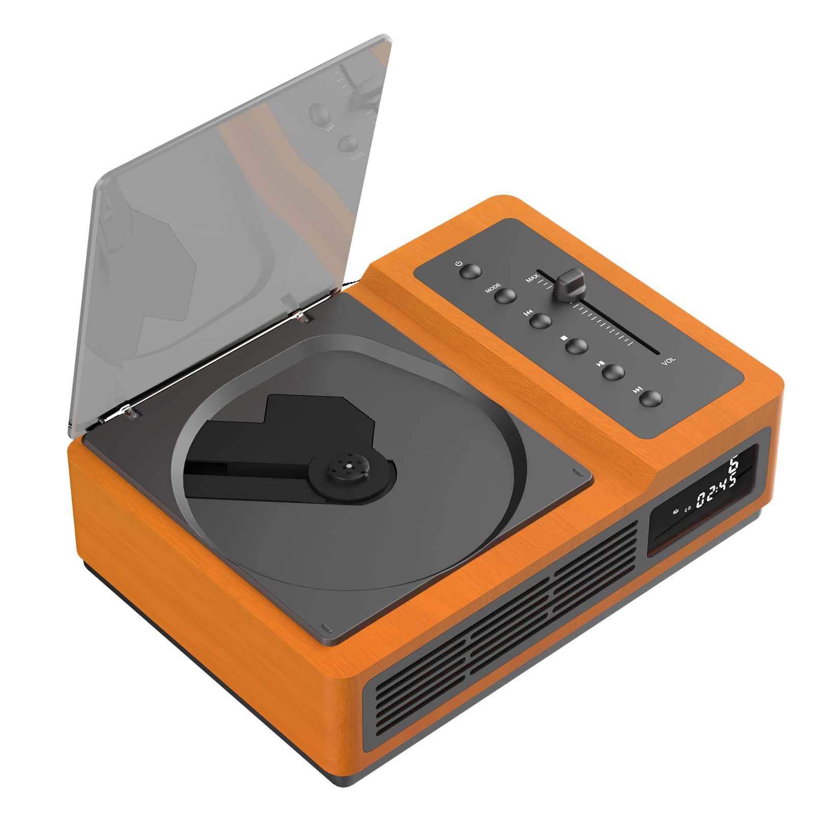 Thinkya CDプレーヤー 2.1CH ボトム・バス振動板 Bluetooth受信/送信 ステレオ スピーカー内蔵 クラシ..