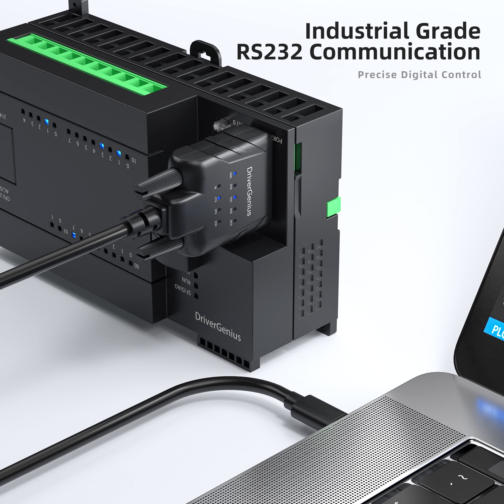 乐天商城 - DriverGenius SerialPulseX シリーズ USB-C - RS232 シリアル 変換アダプタ|Serialコンバーターケーブル|9 x データ監視 LED 付き|Windows 11・macOS 15対応|産業用 1ポート|オス-オス|