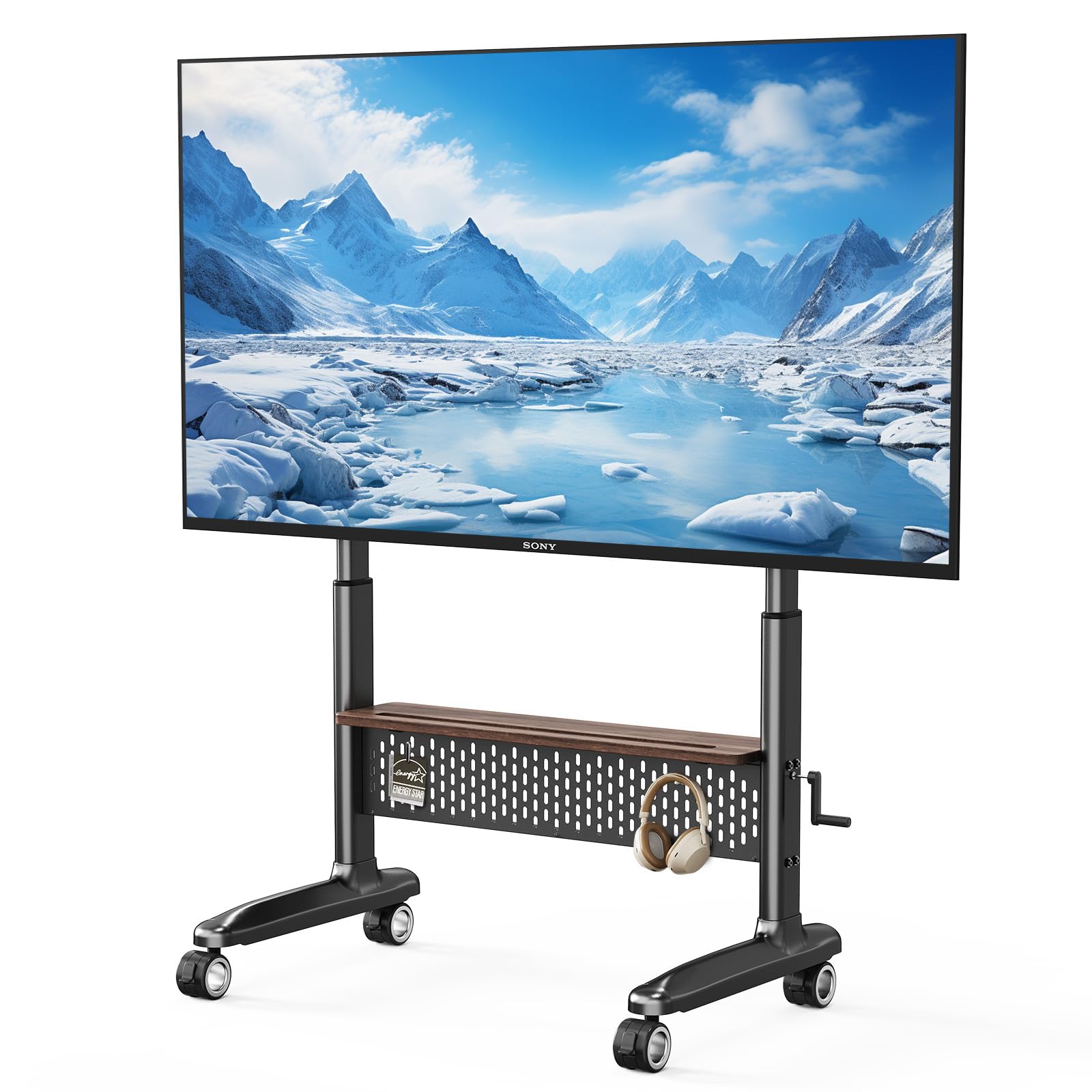 BESSTER テレビスタンド キャスター付き ハイタイプ テレビ台 昇降式 40・90インチ対応 大型モニタース..