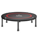 Fuwata トランポリン 室内用 大人用 子供用 大型102cm 耐荷重150kg 静音 折りたたみ ダイエット 家庭用 6本脚 (ブラック)