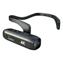 CAMMHD ハンズフリーカメラ 4K ビデオカメラ 2200mAh 5~7時間の作業 128GB ジンバルアンチシェイク ウェアラブルカメラ WiFi接続 モバイルアプリコントロール に適し 会議 スポーツ ダッシュカム Vlogの撮影
