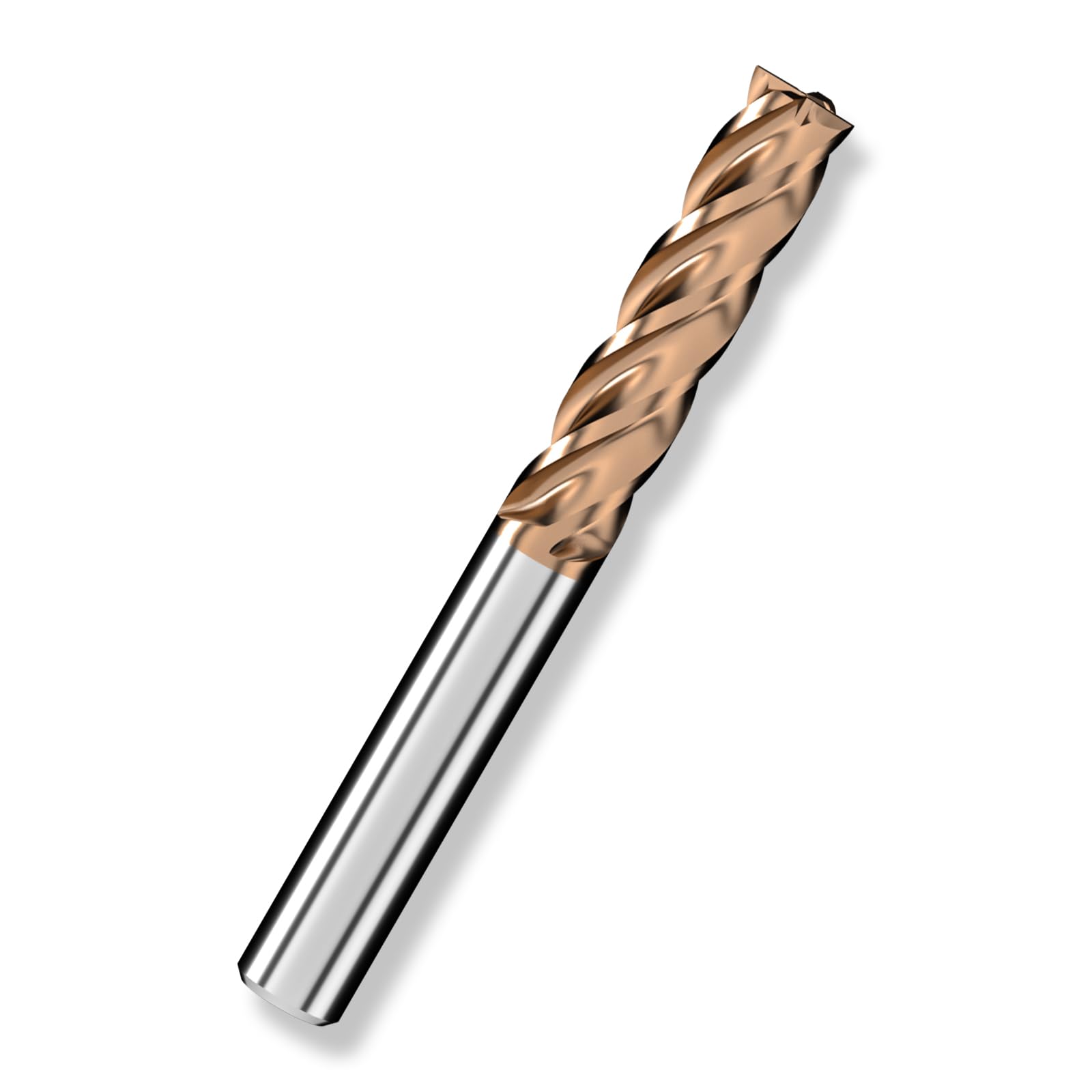 Cleqee スクエア エンドミル 刃径16mm × 刃長70mm × 全長150mm × 軸径16mm 4枚刃 TiAlNコート 超硬 ス..