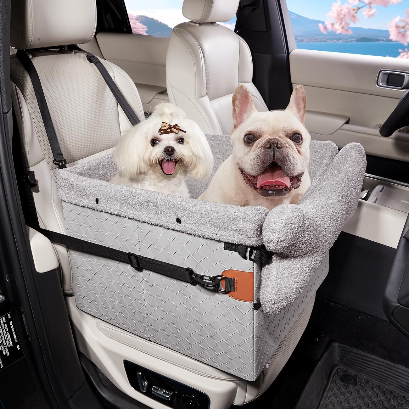 Cavoyo 犬 車 シート ドライブボックス 三重固定 助手席 後部座席 ペット 車用ベッド 型崩れしない 折..