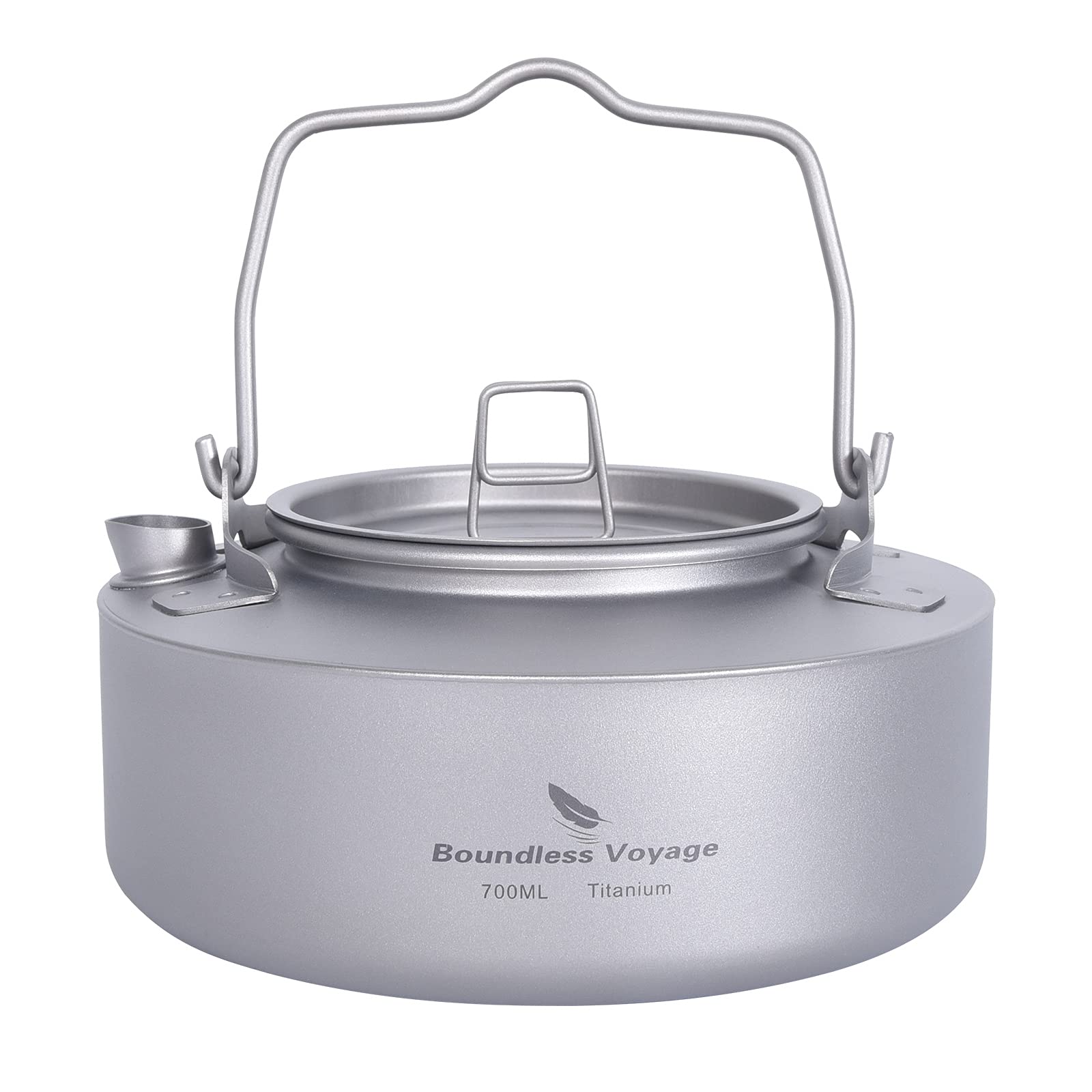 楽天湖南オンラインBoundless Voyage チタンケトル やかん 700ml ティーポット 全体チタン製 直火対応 キャンプファイヤー アウトドア キャンプ用品 ケトル （単品Ti3100D）