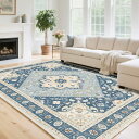 HiChiclife マット 玄関マット 約3畳 200x250cm 室内 滑り止め ホットカーペット対応 耐磨耗性 絨毯 洗える ラグマット 軽量 花柄 ペル...