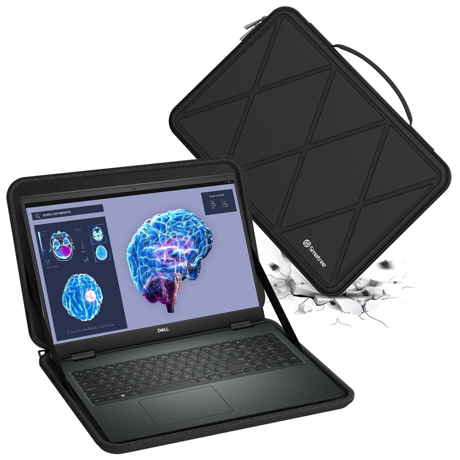 【送料無料】Smatree ハードEVA保護スリーブケース 16インチ DELL Precision 7680/7670 ワークステーションノートパソコン、 DELL Precision ワークステーション Laptopなどに適用 ラップトップハードケース 360度耐衝撃 防水(X8287)