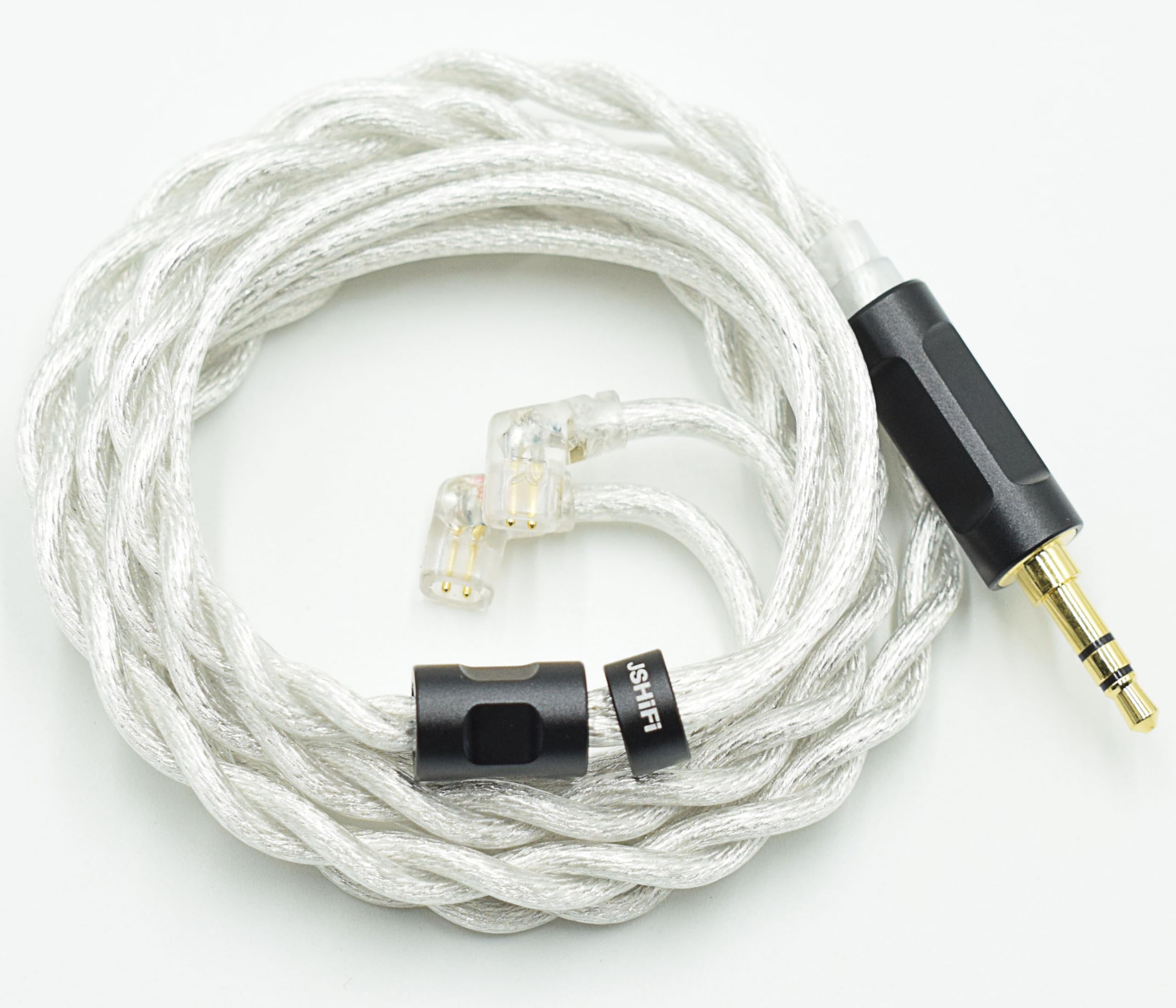 QDC3.5mmリケーブル 2芯ステレオ同軸ケーブル銀メッキ・単結晶銅混合線材 3.5mmイヤホンアップグレードケーブル 中華QDCイヤフォン交換ケーブル (QDC3.5mm)