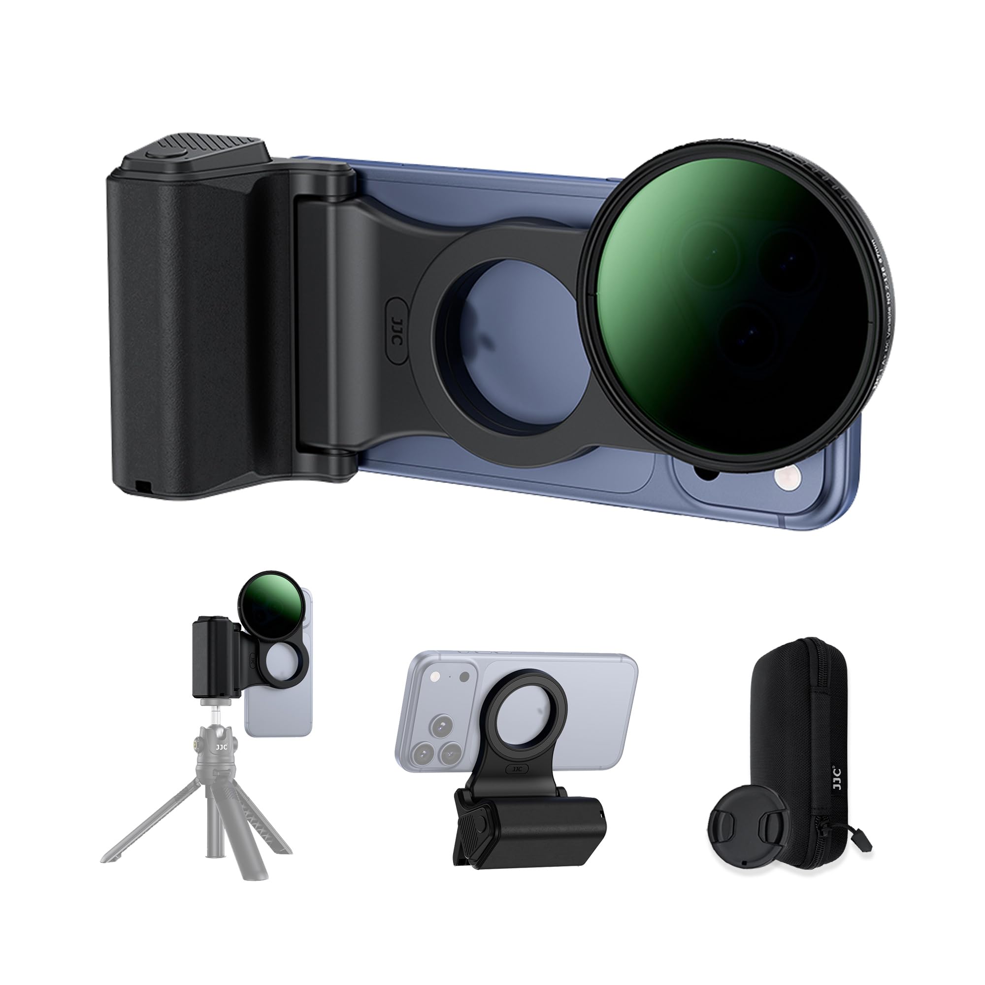 乐天商城 - JJC スマホ撮影セット マグネット スマホグリップ + スマホ 67mm レンズフィルター アダプター + 可変NDフィルター キット NDV2-128 減光 iPhone 17/Air/17 Pro/16 Pro/15 Pro/14 Proに対応 自撮