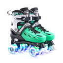 METROLLER ローラースケート 女の子 キッズ 男の子 Roller Skates 調節可能 4サイズ 初心者用 子供 ローラー スケート ライトアップホ...
