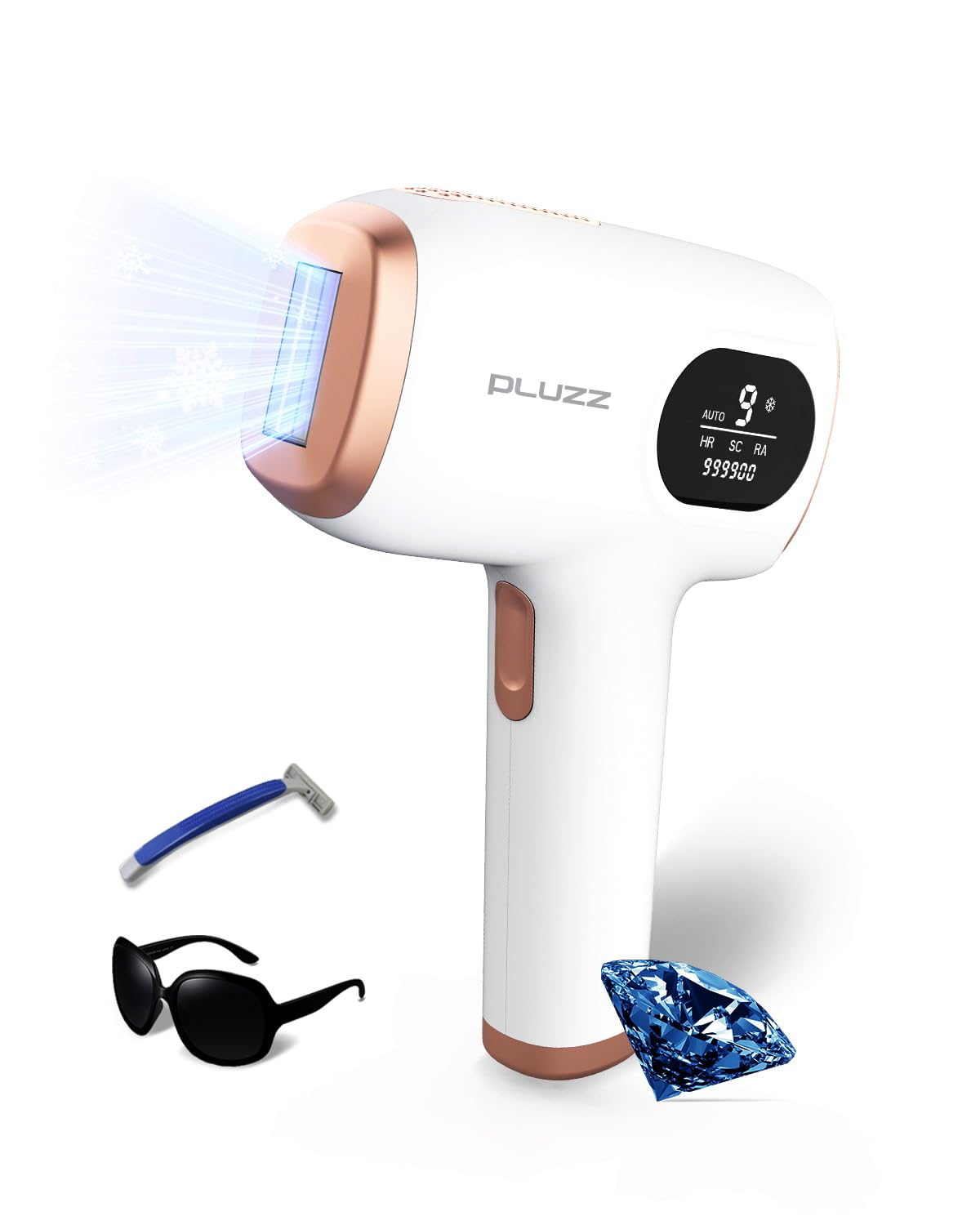 【サファイアフリーズ】家庭用IPL光脱毛器サロン級 冷感 VIO対応 99万回フラッシュ9段階 髭 ・ 全身ケア 静音設計 無痛脱毛 高速連続照射 レディース&...