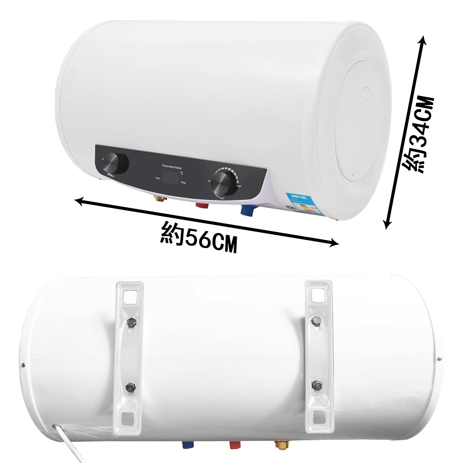 SHENGOCASE 電気温水器 100V~110V 1500W 30℃~75℃調節可 電気温水ヒーター 40L 大容量 電気給湯器 壁掛け貯湯式 壁掛 取り付けやすい 住宅向け 多シーン対応 日本語取扱説明書付き [並行輸入品] 3