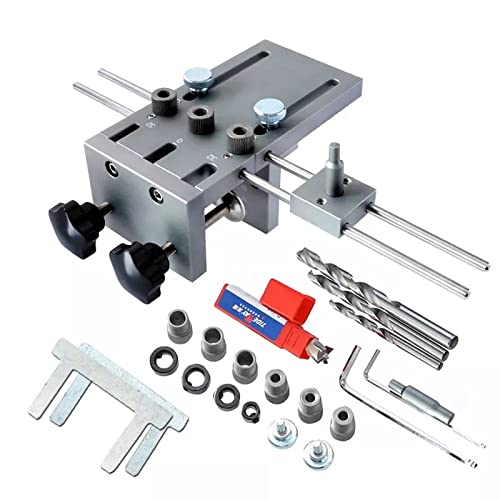 ダボ穴治具 ダボ穴ジク 3 in 1 木工ドリルガイドキット 6 8 10mm 穴あけガイド ドリルストッパー穴あけ治具 木工穴あけガイドツール ドリルロケータ 板 家具 組み立て