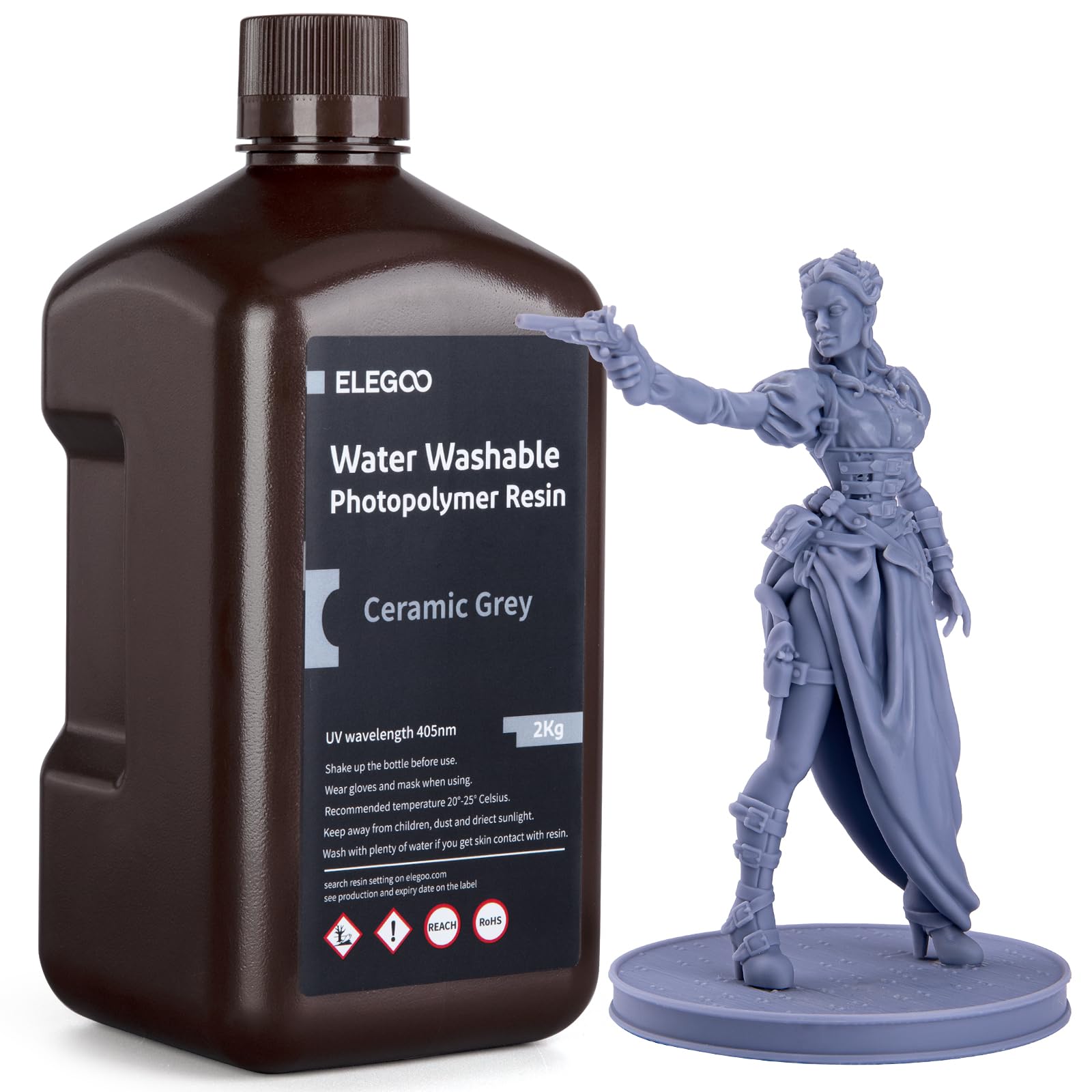 ELEGOO ¤3Dץ󥿡 UV쥸 405nm  2000g Ųǽ LCD 3Dץ󥿡(ߥå...