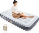 Feelcoo エアーベッド シングル 電動ポンプ内蔵 191×99×25cm エアベッド キャンプ 来客用 電動エアーベッド ワンボタンで自動空気を入れる/抜...