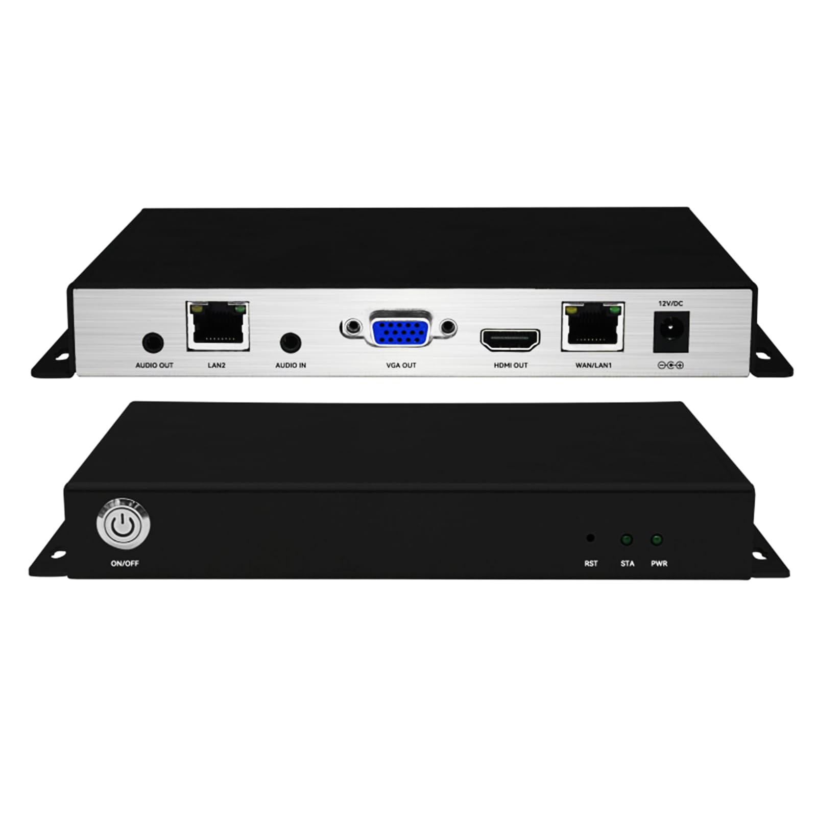 ORIVISION H.265/264 4K HDMI VGA デュアルイーサネットビデオデコーダー IP to IPトランスコーダー HTTP HTTPS RTSP RTMP SRT UDP/RTP 組み込みRTMPサーバー 1/4/9CHデコードライブ