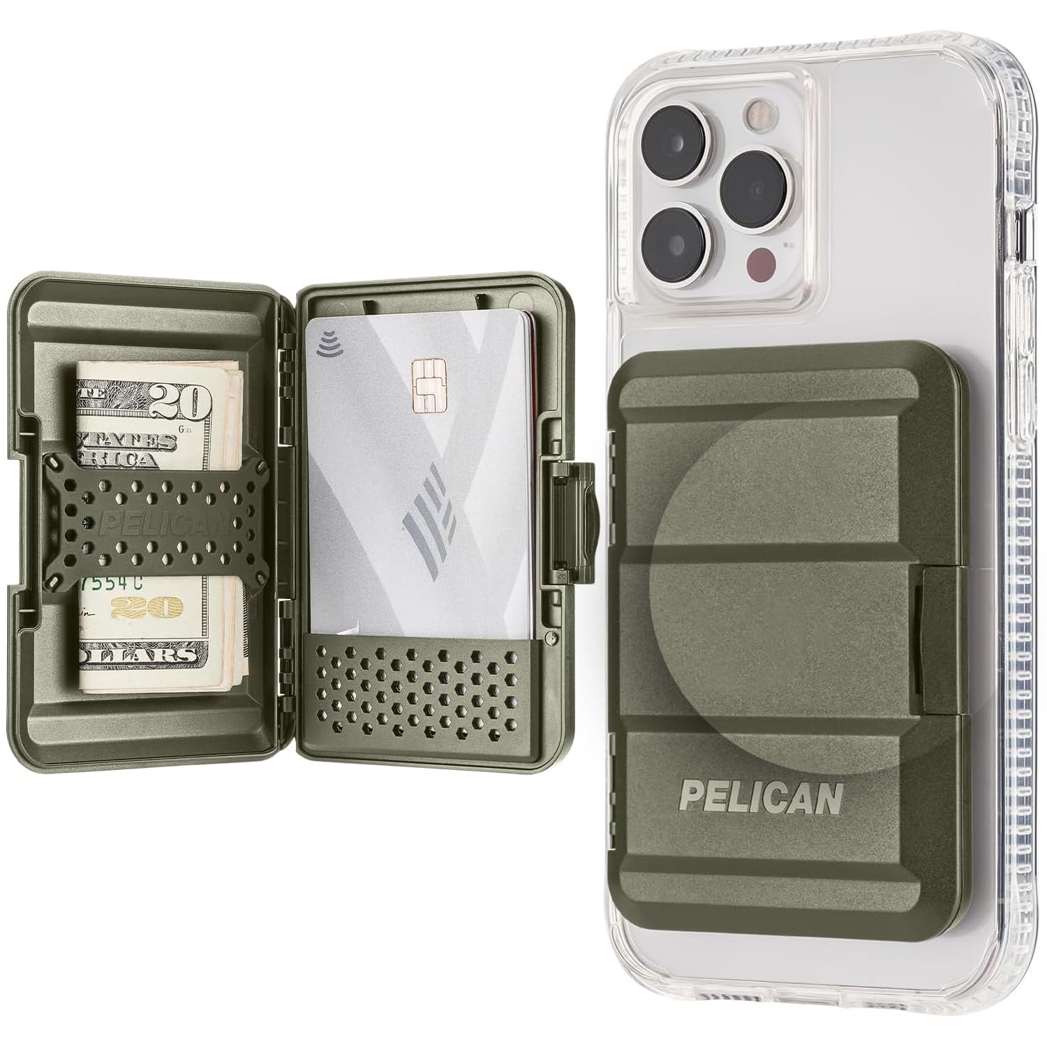 [Case-Mate] [Pelican] MagSafe 対応 カードホルダー ヘビーデューティー〔IPX4 耐水〕カード収納 クレジットカード IDカード 軽量 コンパクト 耐衝撃 カードケース ガジェット iPhone 15 / iPhone 14 konanonline-10368602 湖南オンライン パッケージ画像