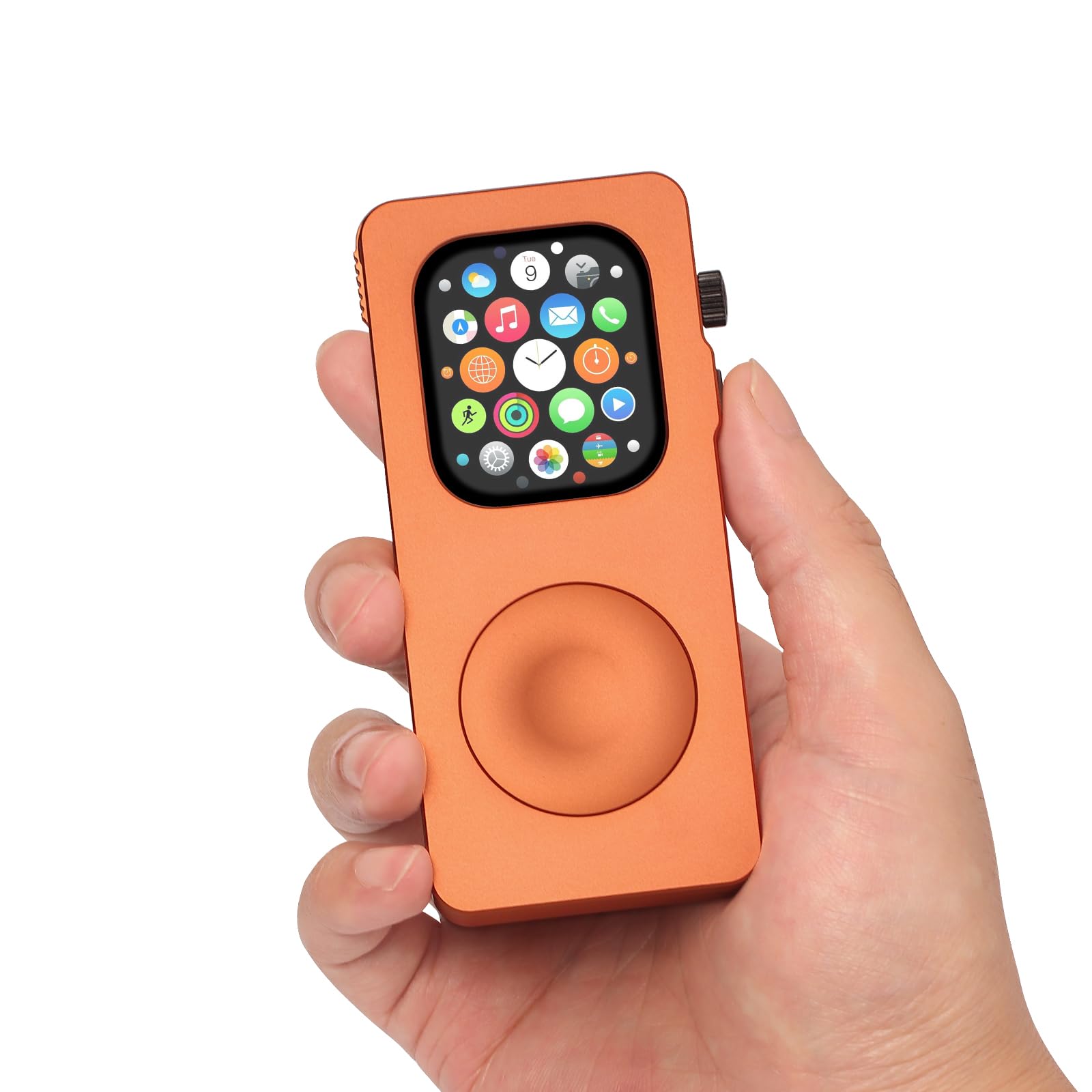 Apple Watch Series 6/5/4/SE/SE2/SE3 40mm 用アルミニウム合金ケース、 レトロiPodスタイルの金属保護カバー - Apple Watchをスマートフォンの代わりに変身させます (オレンジ, 40mm - Series
