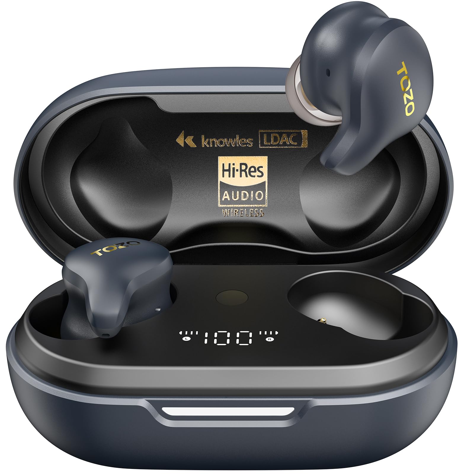 TOZO Golden X1 ワイヤレスイヤホン すべてが心に響く極上の音質 LDAC対応 ハイレゾ音質再生 混合ドライバー設計「Knowles（ノールズ）製バランスドアーマチュアドライバー（BAドライバー）とダイナミックドライバーの技術を組み合わせて」