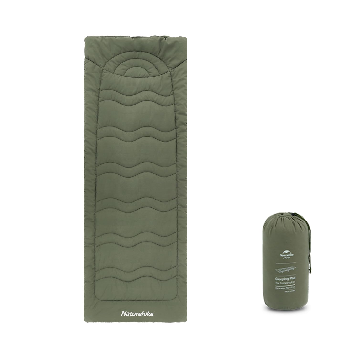 Naturehike コット用マット 折りたたみ 超軽量 滑り止め 二重固定 860g 防寒保温 肌に優しい 軽便 保温 柔軟 丸洗い可能 通気 コンパクト 車中泊 テント泊 防災用 お昼寝マット 車中泊 テント泊 防災用 キャンプマット 190×67cm