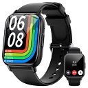 スマートウォッチ iphone対応 アンテリドロイド対応 通話機能付き 1.83インチ大画面 smart watch IP67防水 防塵 耐衝撃 レディース メンズ300mAh長持ちバッー 日本語説明書 ブラック