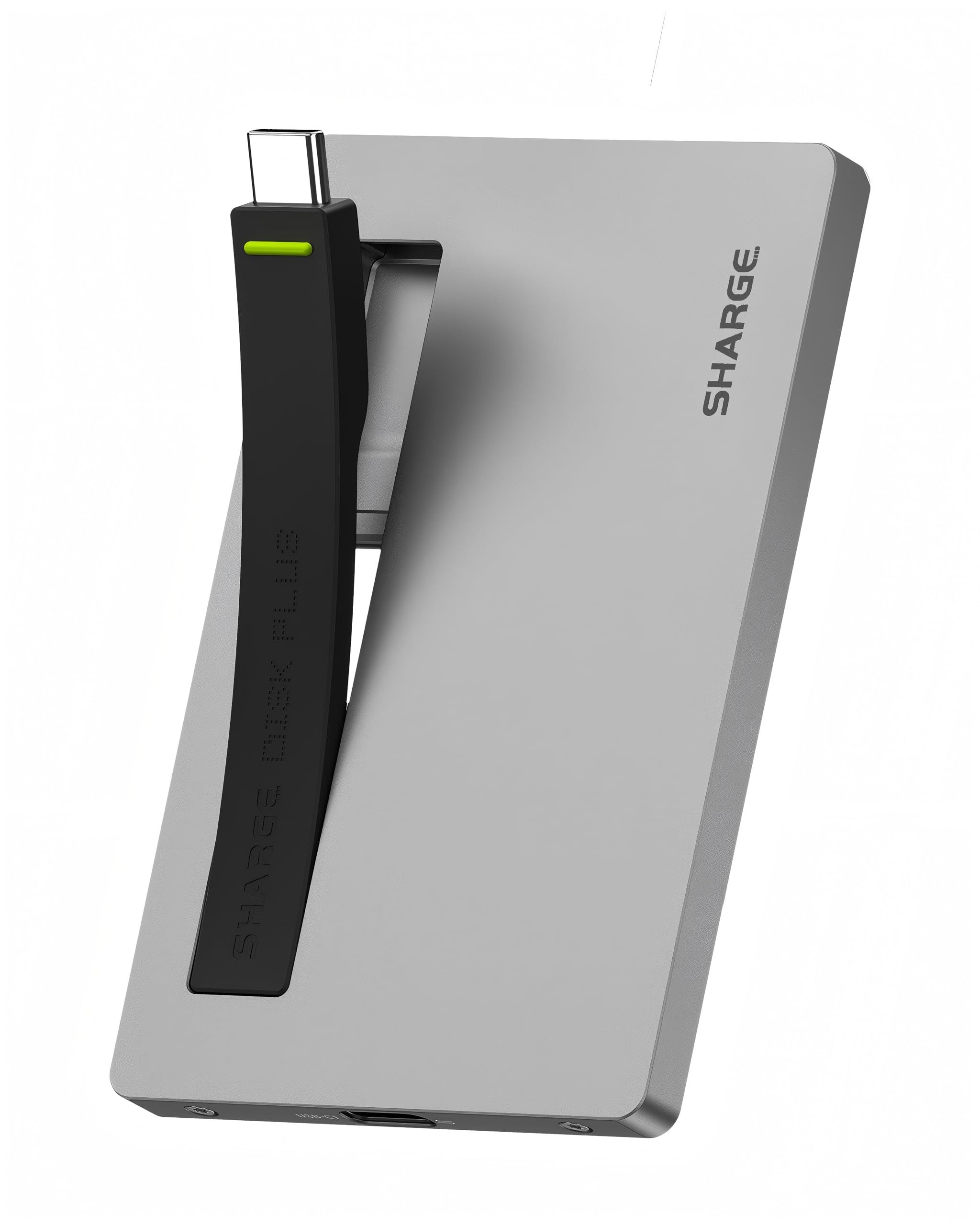 SHARGE Disk Plus SSDエンクロージャー【6mm超薄型アルミボディ】 M.2 NVMe対応 外付けケース USB-C 3.2 Gen2 10Gbps高速転送 2230/2242/2280対応 ケーブル内蔵 デュアルポート 画像3