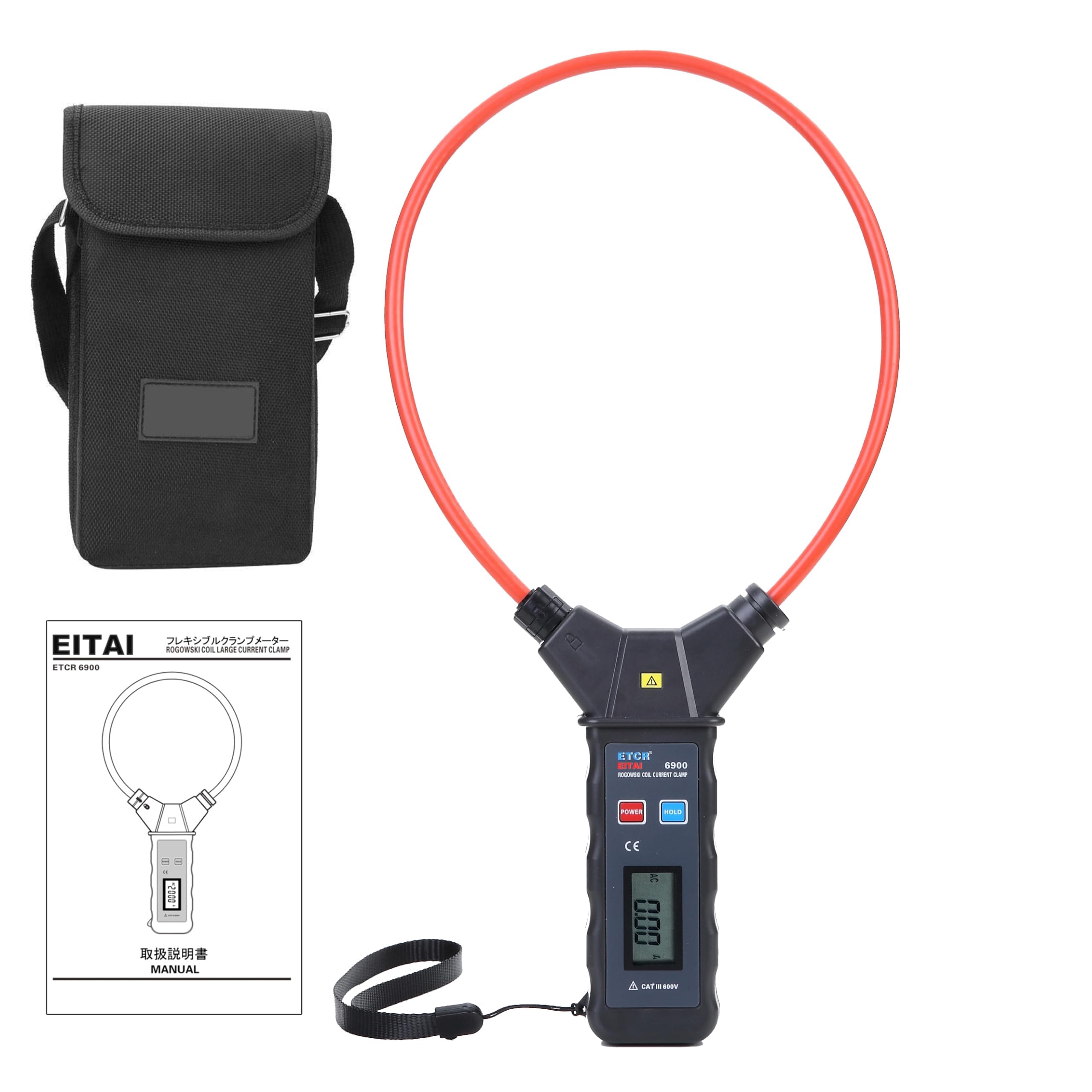 EITAI電気計器 フレキシブルクランプメーター AC 0.00A~9999A メーカー直販 ETCR6900 クランプメーター..