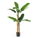 COSTWAY 観葉植物 フェイクグリーン 人工観葉植物 観葉樹 大型 高さ165cm 人工観葉植物 フェイク グリーン フェイクツリー 飾り用 フェイク 室内 玄関先 リビング ベッドルーム カフェ 事務所 オフィス ホーム デコレーション