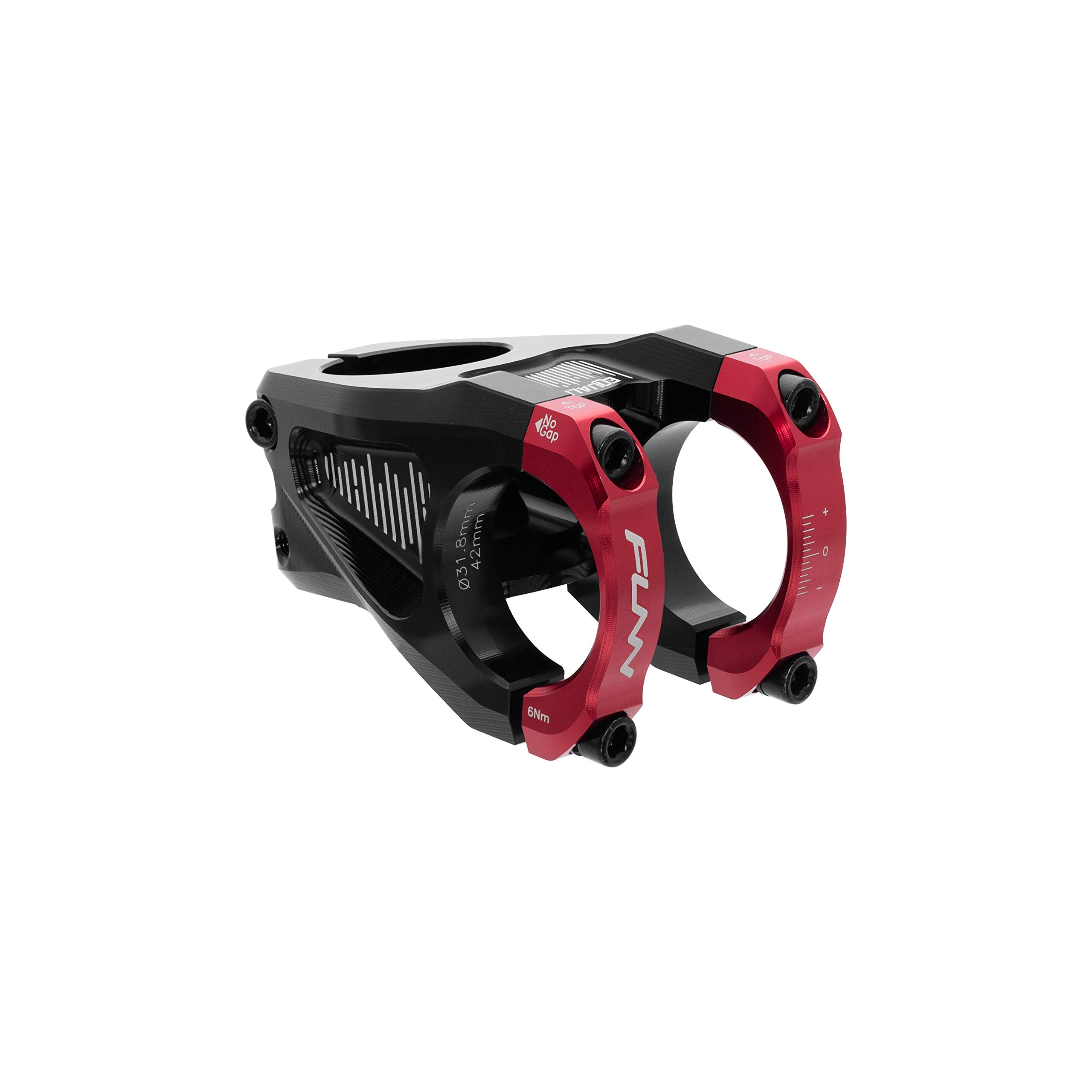乐天商城 - Funn イコライザ（Equalizer） MTB ステム 31.8 mm × 長さ 42mm ステム - クランプ直径：31.8mm - マウンテンバイク BMX 自転車 に適用 バイク ハンドル ステム (レッド)