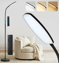 LEDフロアスタンド、縦型読書灯、タトゥーライト明るいモダンなスタンドランプ、2700K-6500K、タイマー、調光器/タッチリモコン付き、調節可能グースネックフロアランプ(ブラック)、節電、読書に最適、リビングルーム、寝室、オフィス、編み物、かクロスステ