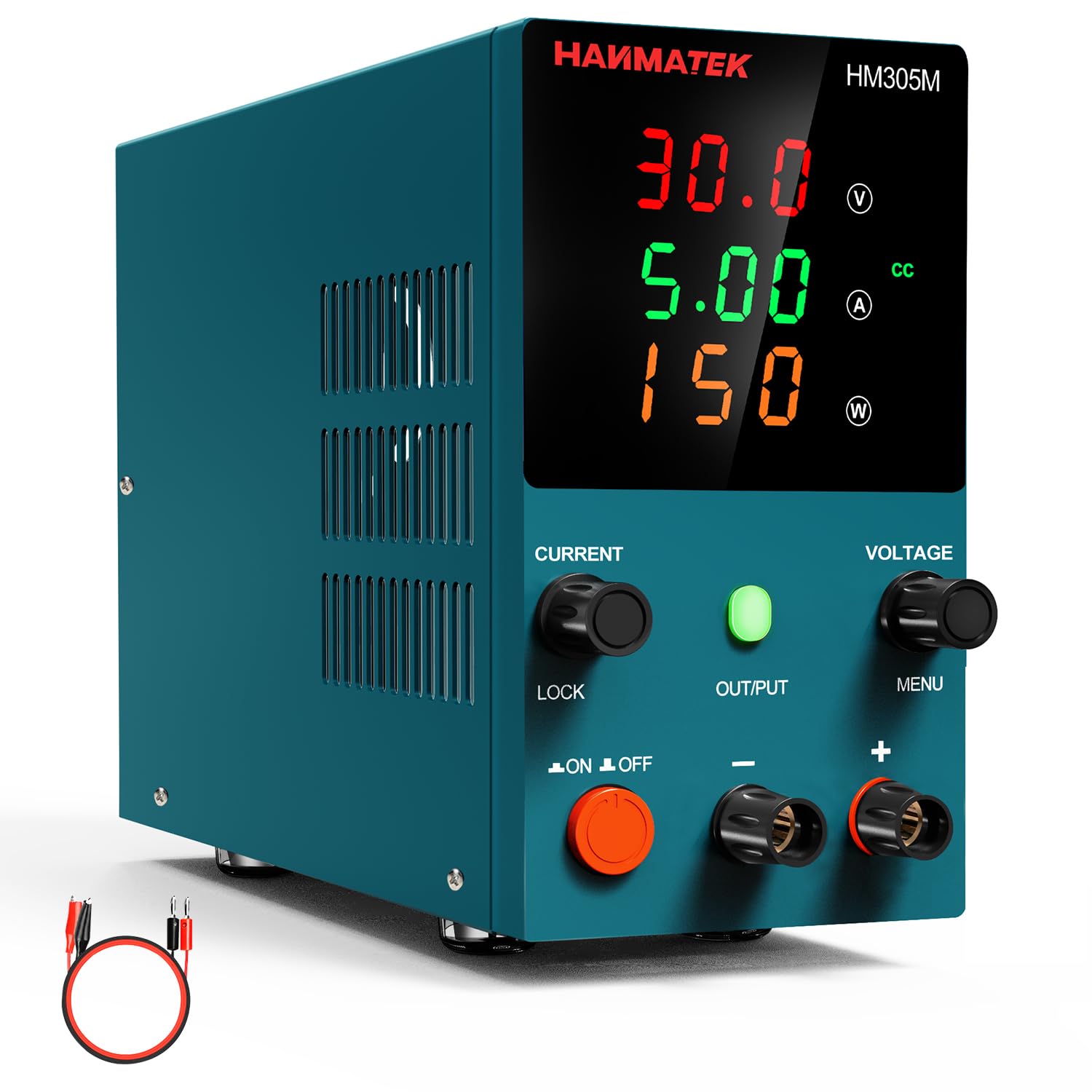 楽天湖南オンラインHANMATEK 可変直流安定化電源 DC電源 （0-30V 0-5A）電圧＆電流安定電源 低騒音高精度 自動切替 スイッチング電源 学校の実験室と電気のメンテナンス用 （HM305M）