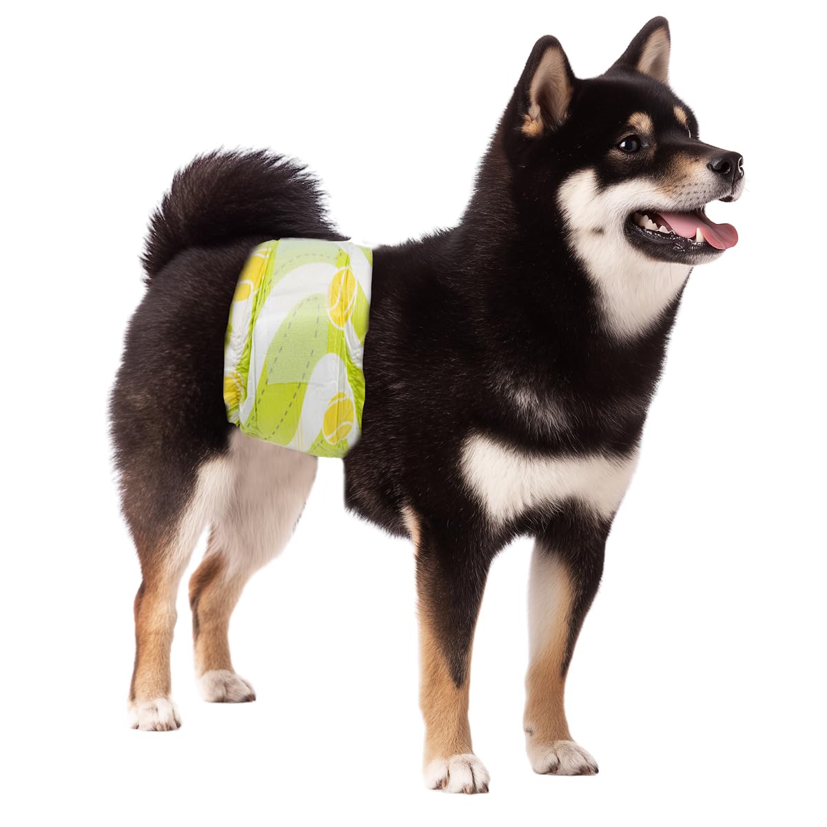 ペットおむつ 犬おむつ男の子用 m60枚入 滑り止めテープデザイン犬オムツ 湿度表示線付きマナーベルト ..