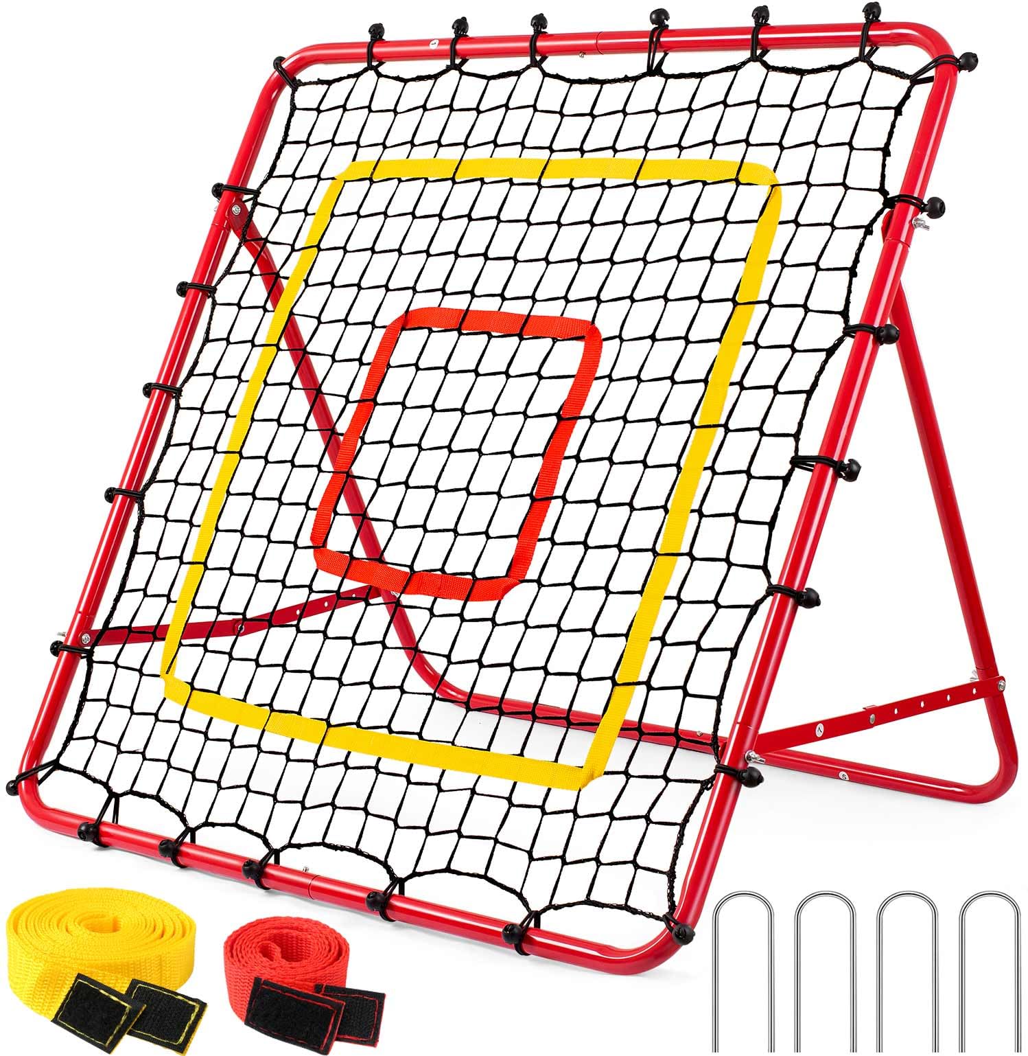 リバウンドネット 野球 サッカー練習用具 サッカーネット リバウンダー ピッチングネット テニス ハ ...