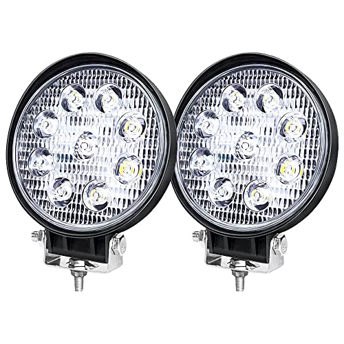 uCuEEFC LEDƓ ی^ 27W LED[NCg  ⏕ 9?LED`bv 6500k 12V/24Vp IP67h LED[NCg LED It[h gbN ATV eƎԑΉ  ėpƓ 2Zbg