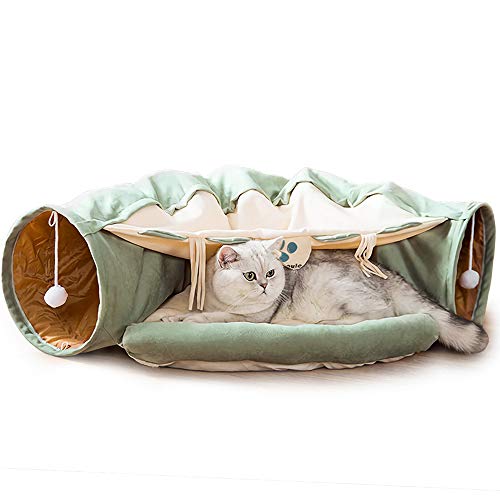 Dreamsoule-jp ねこトンネル 猫ハウス キャットトンネル 猫ベッド ペットハウス おもちゃ 折りたたみ 収納便利