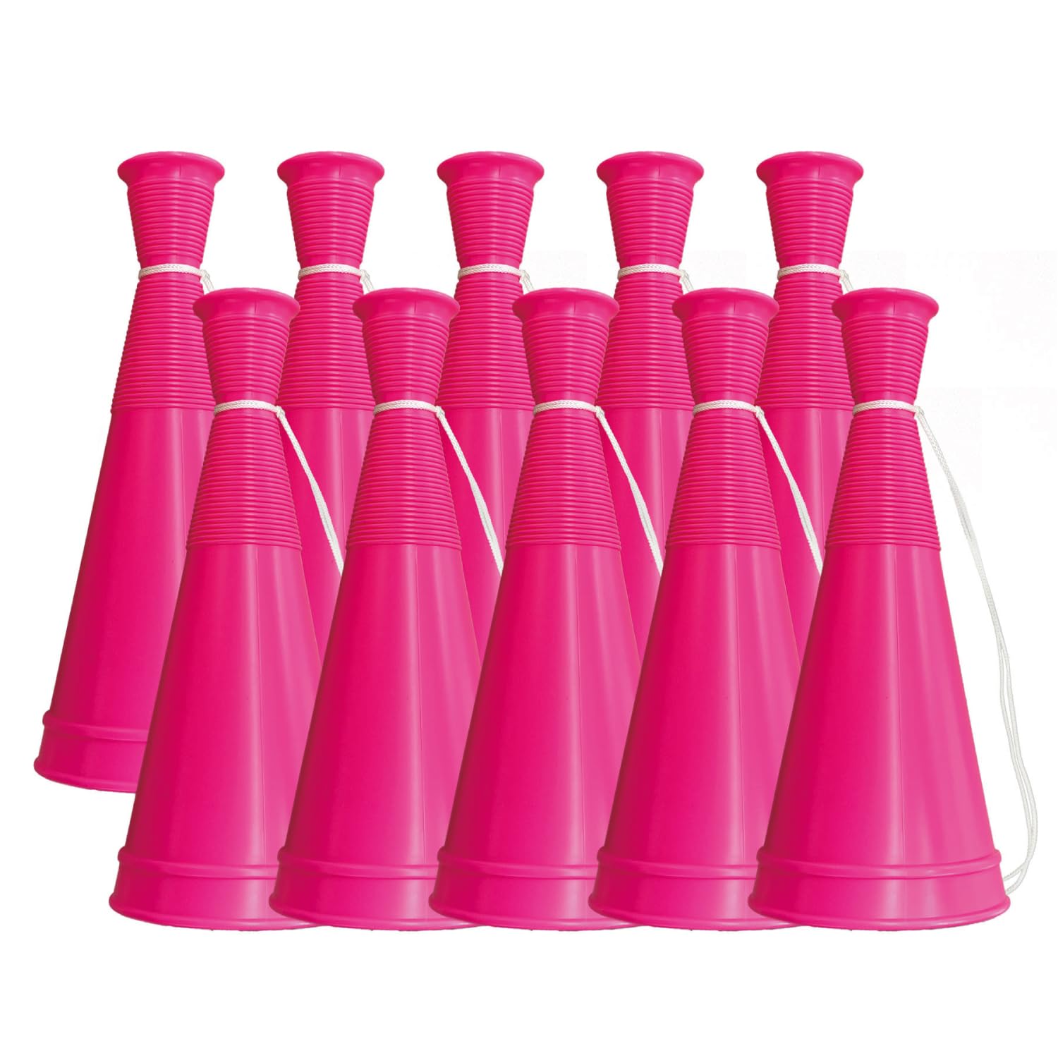 [メガホン 長さ33cm] 直径14cm 11色あり まとめ買いセット 大量 日本製 応援 野球 (10, ピンク)