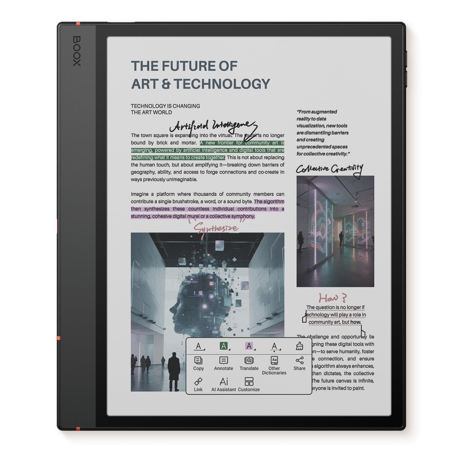 BOOX Note Air 5 C 10.3 Inch カラー電子書籍 E INK 6G 64G 300PPI