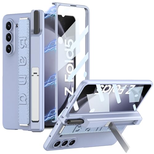 DEMCERT Galaxy Z Fold5ケース リストバンド 【Z Fold5専用のSペンスロット】 Fold5case フォールド5カ..