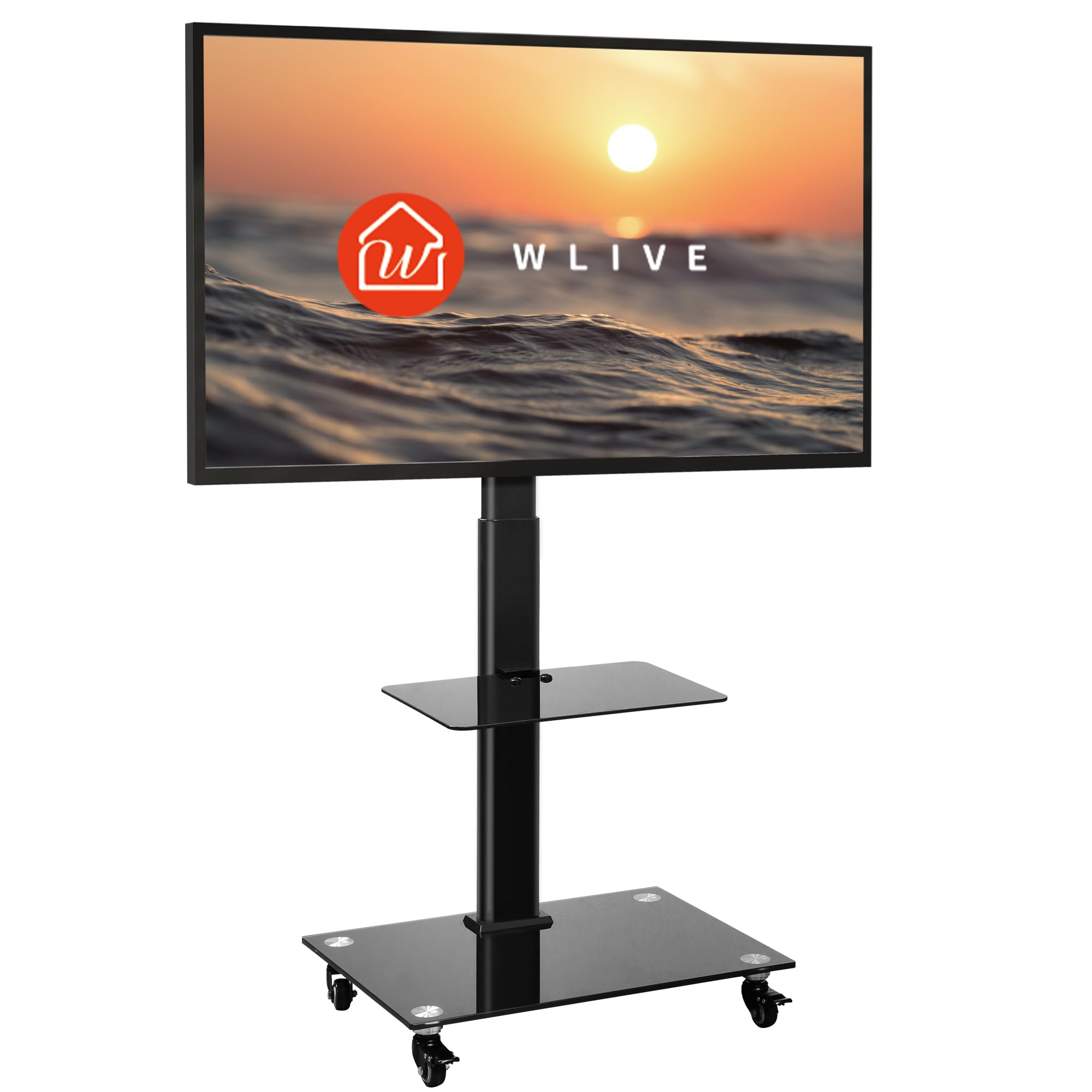 WLIVE テレビスタンド 壁寄せテレビスタンド 30・65インチ対応 キャスター付き 壁寄せ VESA規格 横100-600mm 縦100-400mm tvスタンド 液晶TVスタンド キャスター 自立式 省スペース 伸縮 高さ調節 左右首振り ラック回転
