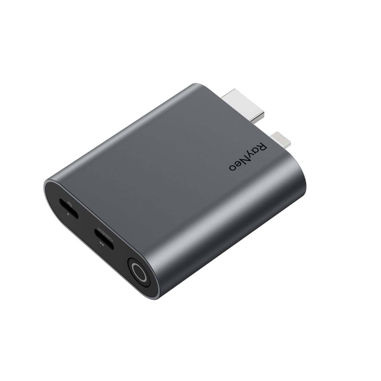 RayNeo HDMIアダプター iPhone 14以前のモデル対応（Lightning/HDMIデバイス接続）内蔵バッテリー搭載/充電しながら使用可能 1080P@120Hz/4K@30Hz映像出力 Air 3s/Air 2s/Air 2 XRグラス互換