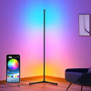 RGB 変色 フロアランプ 調光可能 高さ153cm LED コーナーライト 間接照明 調?度/調速可能 日本語取扱書 フロアスタンド・ランプ 寝室/リビング/遊戯室など適応 アルミニウム