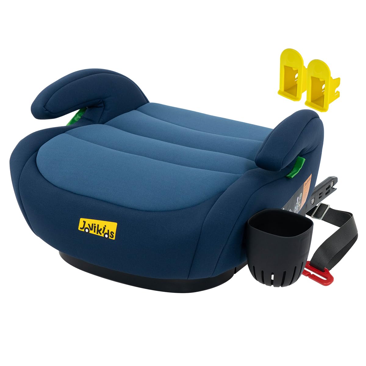 Jovikids ジュニアシート ISOFIX、R129適合 ブースターシート、ドリンクホルダーと極厚クッション付き..