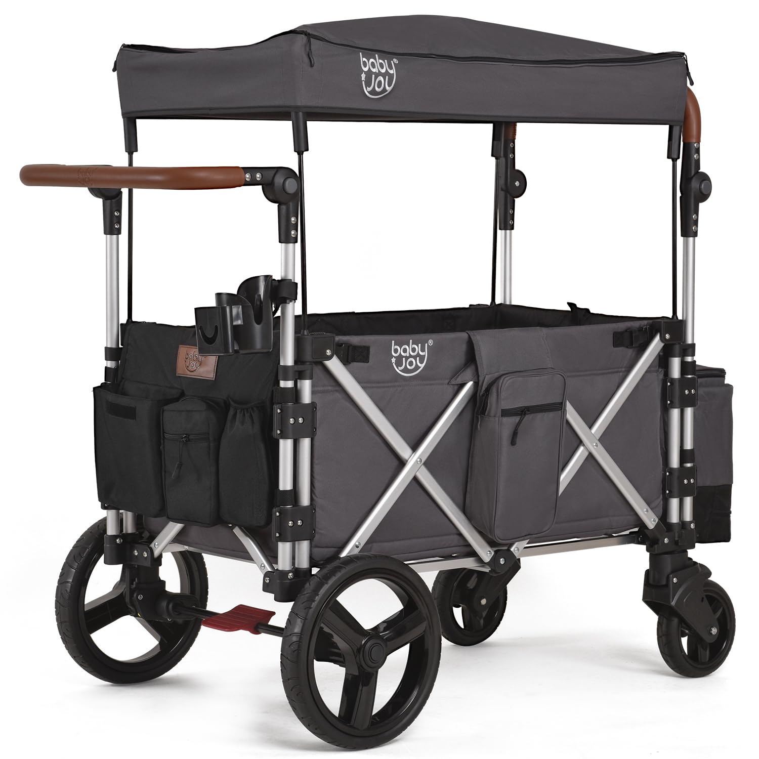 Feemom ベビーカー 二人乗りベビーカー ベビーカーワゴン 双子用ベビーカー ツインカート 屋根付き アウトドアワゴン 多人用 キャリーワゴン 折りたたみ ...