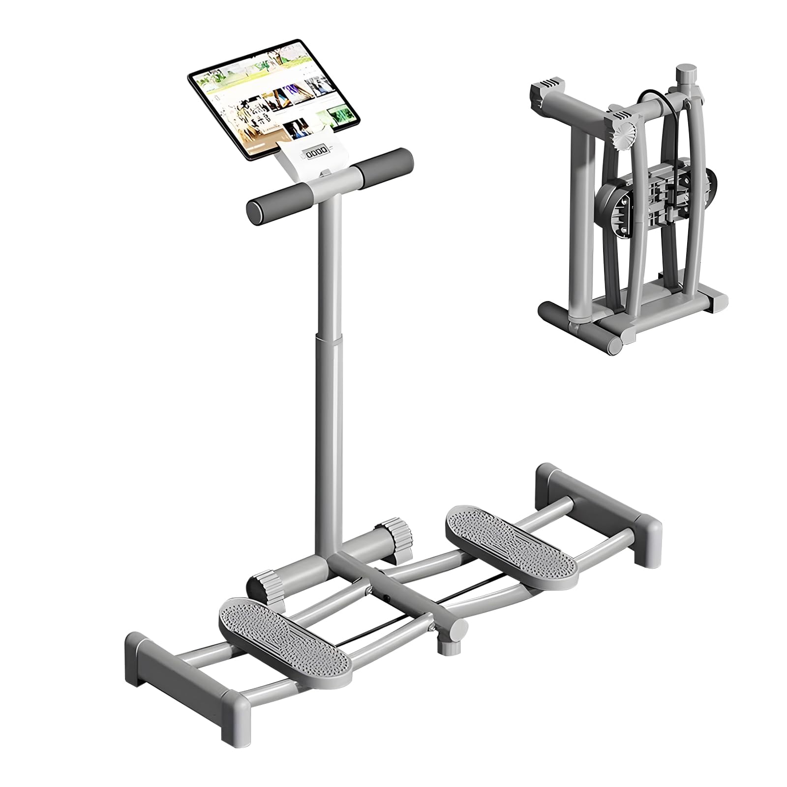 脚トレーニング・ダイエット器具 運動器具 有酸素運動 室内 健康 スキーマシン 太もも収緊 美尻美脚 骨盤底筋 リビングルームに適した室内折りたたみ産後リハビリテーシ 計測機能 計数計時表示付き スマホ /iPad スタンド搭載 3 段階昇降アームレスト