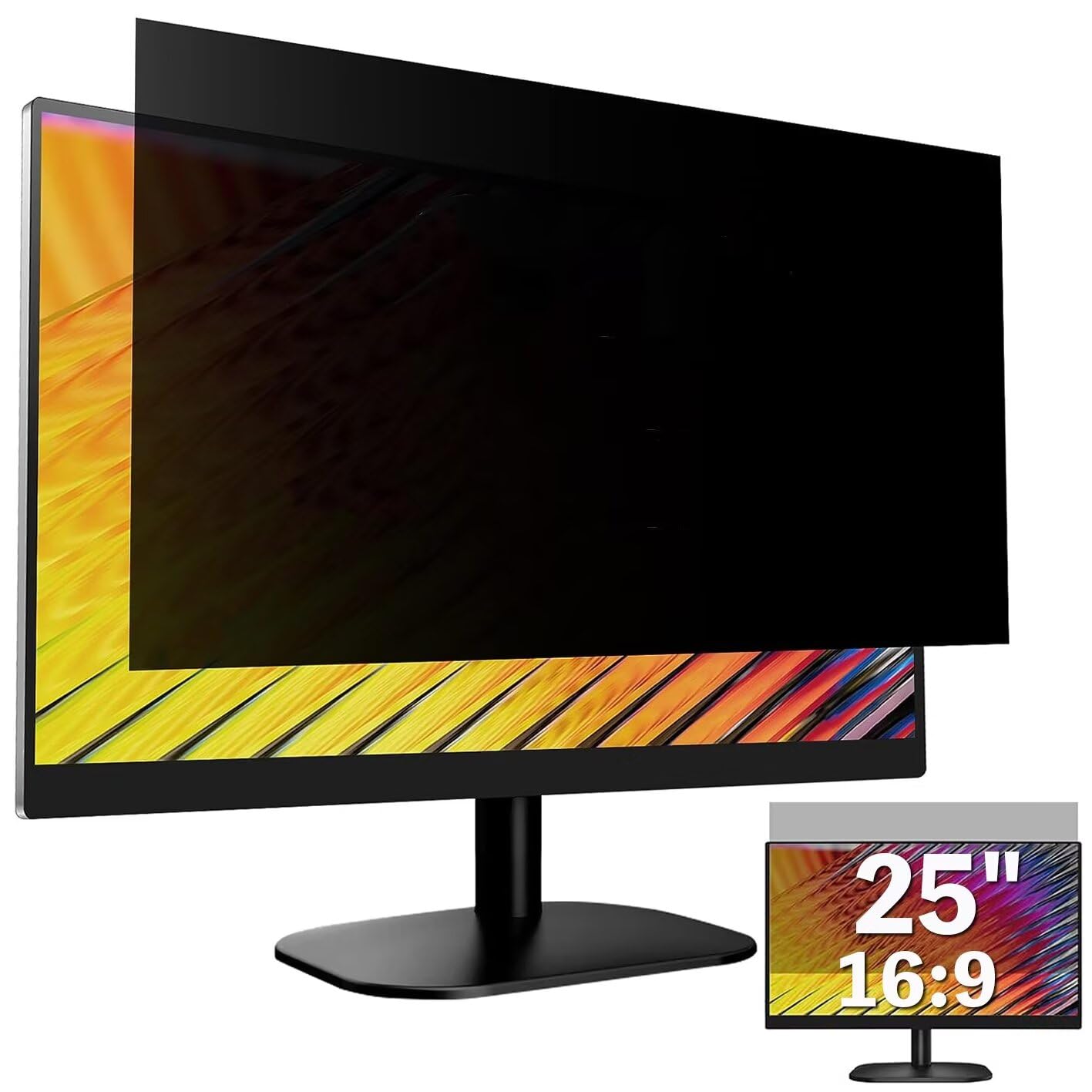 GFCFILM 25インチ(16:9) 覗き見防止フィルター プライバシーフィルター ブルーライトカット 反射防止 P..