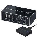 BLUPOW 4K60Hz 4ポート(PC4台用) HDMI KVMス...(3)