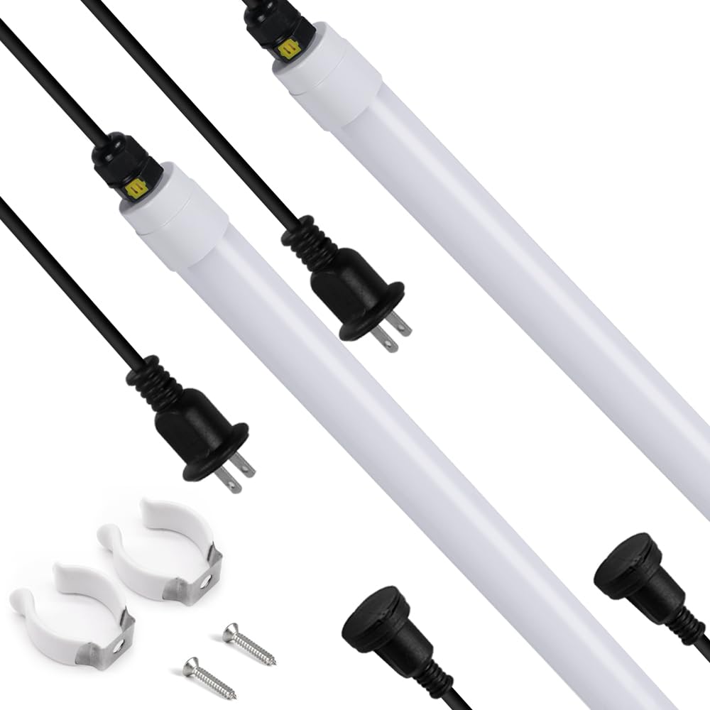 防水led蛍光灯 40W形直管蛍光灯 16W省エネ 昼光色6000K 高輝度2800LM 長さ1.2M 10本連結可能 AC85-265V..