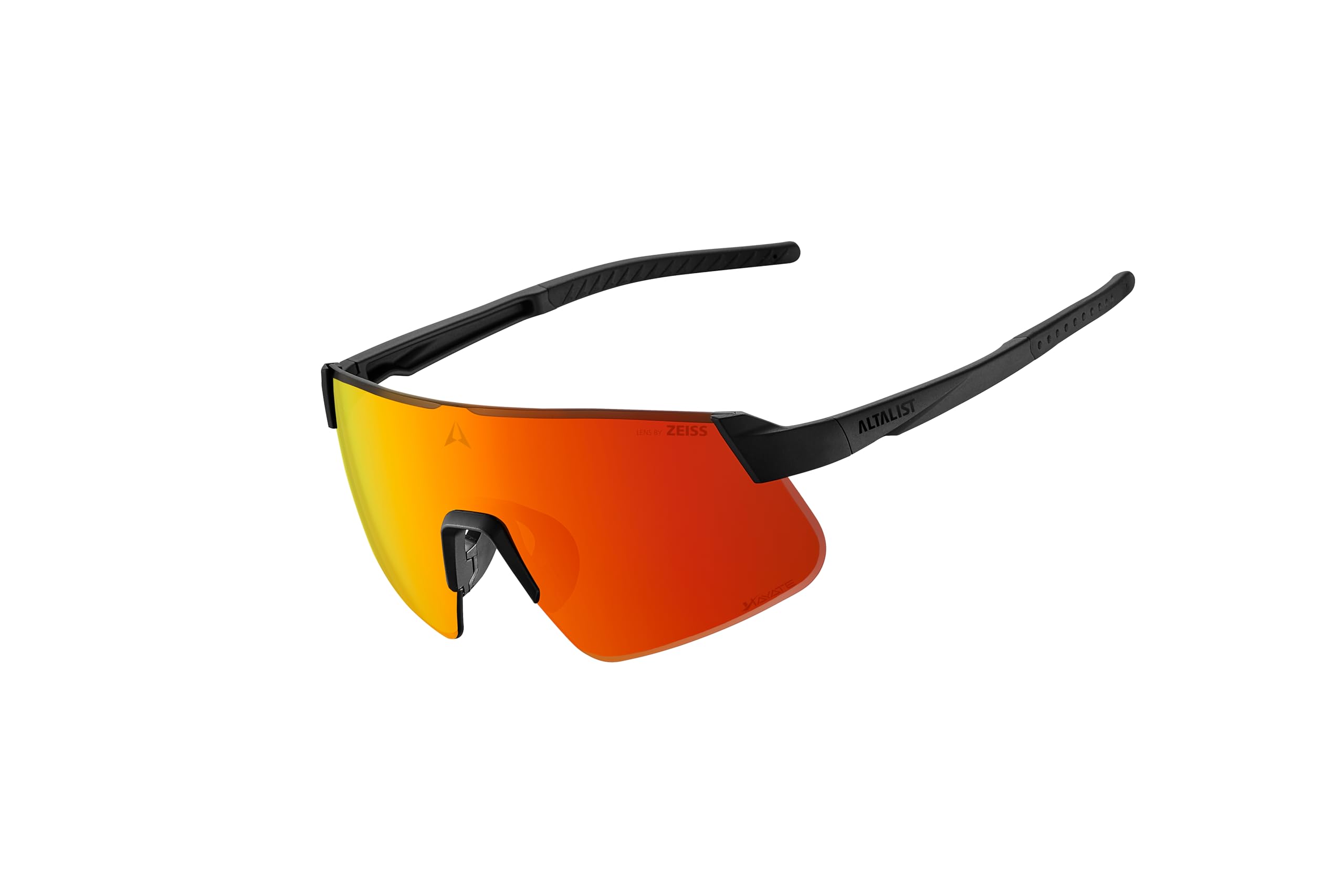  アルタリスト HAYATE R2(ハヤテ アールツー) Lens by ZEISS(ツァイス) (Beads Matt Black Temple Red Mirror Lens（ZEISS）)