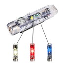 RovyVon LED Aurora A8 キーホルダー型懐中電灯、650高ルーメン超高輝度、EDCミニサイズ、USB-C充電式、10モード、チェック、読書に最適(365nm/赤/白)