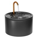 【2025年新登場】DOOOB 猫自動給水器 陶器 水飲み器 銅製蛇口ノズル 2.1L大容量 静音設計 犬猫用ペット給水器 健康的飲水 簡単組み立て 清潔が簡単 3枚フィルター付き ブラック